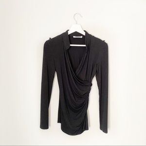 MaxMara Black Long Sleeve Blouse